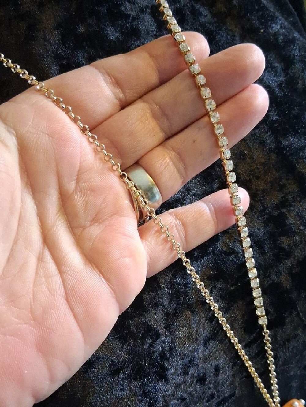 Betsey Johnson Gold-Tone Necklace with Pearl Topping and Multicolor Burger Charm - Picture 6 of 16